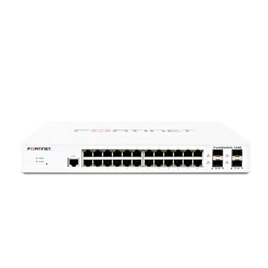 24 x GE RJ45 + 4 SFP ports FORTINET FortiSwitch FS-124E